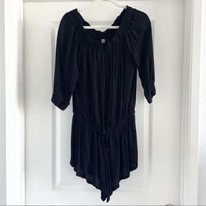 Black Off The Shoulder Romper